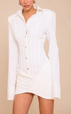 Prettylittlething White Structured Woven Wrap Shirt Dress 8 Prettylittlething White Structured Woven Wrap Shirt Dress -Pretty Little Thing Shop 44522079df8de35d65d1c0bcb1545a823854cf85 CNM5988 4 white structured woven wrap shirt dress