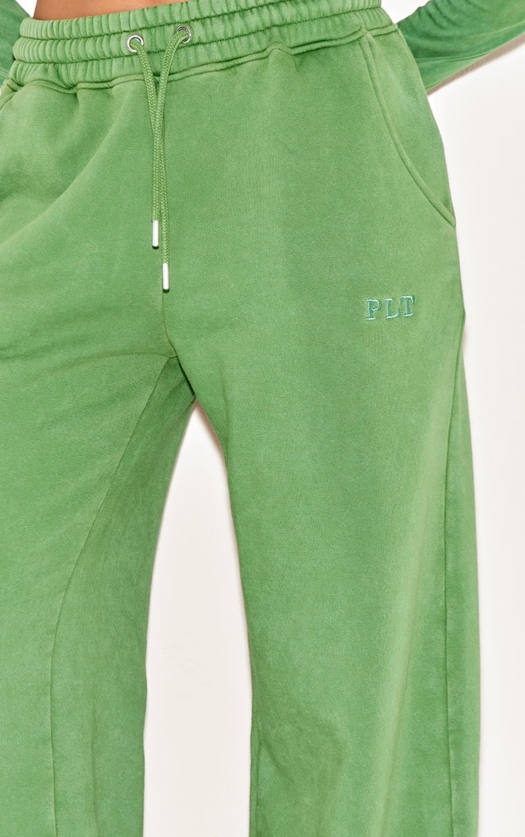 Forest Green Washed Wide Leg Sweatpants 4 Forest Green Washed Wide Leg Sweatpants - Image 4