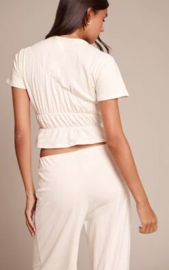 Prettylittlething Cream Cotton Ruched Detail Top 6 Prettylittlething Cream Cotton Ruched Detail Top -Pretty Little Thing Shop 45a15925595ea711f8751a37d2a99a2b966fbcde CNO4479 2 cream cotton ruched detail top