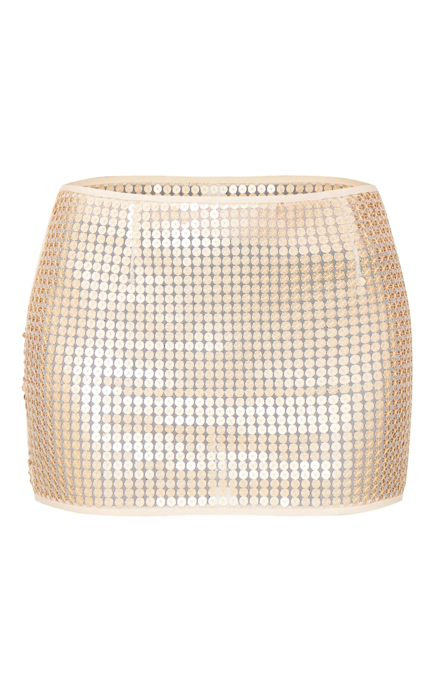 Prettylittlething Gold Chain Sequin Low Rise Micro Mini Skirt 6 Prettylittlething Gold Chain Sequin Low Rise Micro Mini Skirt - Image 6