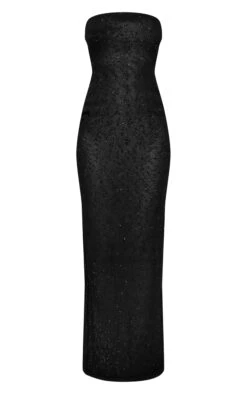 Prettylittlething Black Sequin Sheer Bandeau Maxi Dress -Pretty Little Thing Shop 45d95f819b844b643c8c5b150faa8df27ad00a50 CNM7546 5 black sequin sheer bandeau maxi dress