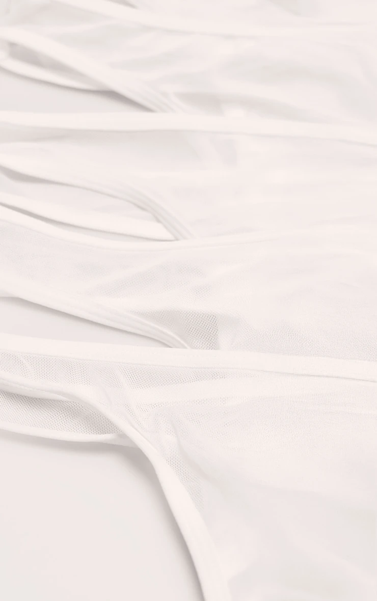 Prettylittlething White Mesh Pack Of 5 Basic Thongs 2 Prettylittlething White Mesh Pack Of 5 Basic Thongs - Image 2