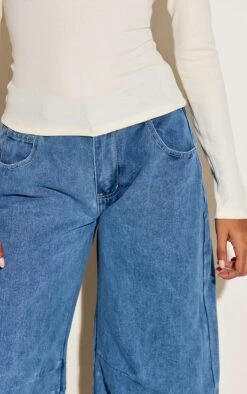 Prettylittlething Mid Blue Wash Seam Detail Barrel Jean 8 Prettylittlething Mid Blue Wash Seam Detail Barrel Jean -Pretty Little Thing Shop 460aeb4ce9f222a9ed281adb8b6ae95e6844e3f0 CNM6030 4 mid blue wash seam detail barrel jean