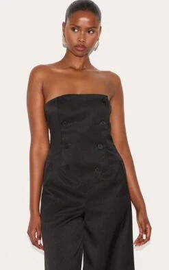 Prettylittlething Black Tailored Woven Button Up Wide Leg Bandeau Jumpsuit -Pretty Little Thing Shop 460f51a3bcd6600af27e8bea07f6797205011d3b CNL8892 4 black tailored woven button up wide leg bandeau jumpsuit