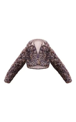 Prettylittlething Brown Leopard Faux Fur Hooded Cropped Coat -Pretty Little Thing Shop 4642e106ca0e31377b17c2e68e50ea6318b6e9aa cnj9078 5