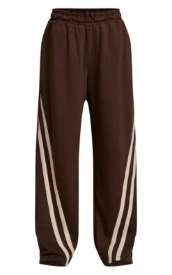 Prettylittlething Espresso Contrast Striped Wide Leg Sweatpants -Pretty Little Thing Shop 4663f0ae90c1bc762b0568151b1bd6c3d0c65c0a CNO4563 5 espresso contrast striped wide leg joggers