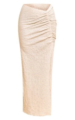 Prettylittlething Cream Textured Jersey Ruched Side Maxi Skirt -Pretty Little Thing Shop 46f8848822f8af5f2caab4a462e571567779b983 CNM9774 5 cream textured jersey ruched side maxi skirt