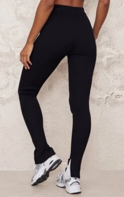 Prettylittlething Black Knitted Split Hem Flare Pants -Pretty Little Thing Shop 4773d2f10b8c113b3e8dc3ec78c767c04b3497aa cmz5071 3
