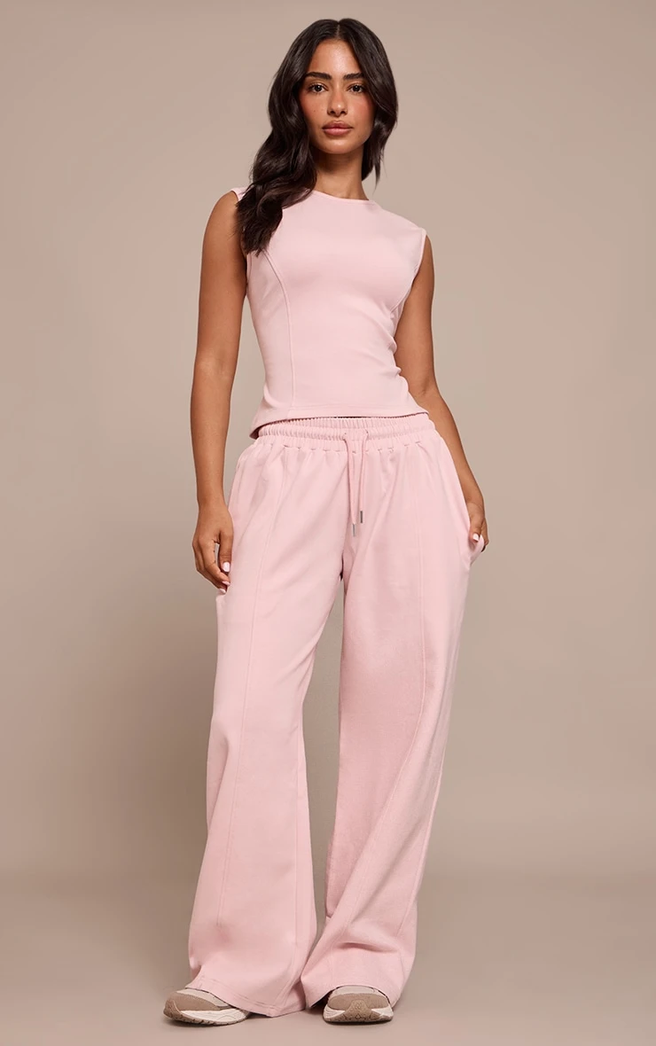 Petite Pink Interlock Cinched Waist Top 3 Petite Pink Interlock Cinched Waist Top - Image 3