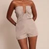 Prettylittlething Mushroom Woven Bandeau Tailored Romper -Pretty Little Thing Shop 47a3f5ed41e6124b7c699d65044288a4cf4e81ee CNO3072 1 mushroom woven bandeau tailored playsuit