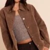 Prettylittlething Mocha Suede Button Detail Jacket -Pretty Little Thing Shop 47a40e66be0d919a4d74d1ffe7ad86a13eac9ae5 CNN8372 1 mocha suede button detail jacket