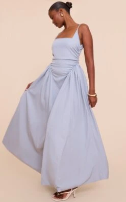 Prettylittlething Light Blue Woven Ruched Strappy Maxi Dress -Pretty Little Thing Shop 47b7deccbf55828a283f0bb3c1527d789f8c7490 CNN7856 3 light blue woven ruched strappy maxi dress