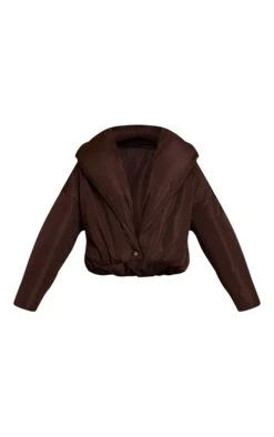 Prettylittlething Dark Chocolate Exaggerated Collar Shell Puffer Jacket -Pretty Little Thing Shop 47bc4706447e062190058be5ee758888c818de2b CNN8441 5 dark chocolate exaggerated collar shell puffer jacket