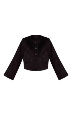 Prettylittlething Black Brushed Wool Single Breasted Jacket -Pretty Little Thing Shop 47f8206c4aaee944677967787e6896a4d2b95e6c CNN8391 5 black brushed wool single breasted jacket