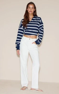 Prettylittlething White High Waist Straight Leg Jeans -Pretty Little Thing Shop 480c0809e0267104e99812fe6fea1ae4fd2251f9 CNM2333 2 white high waist straight leg jeans