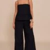Prettylittlething Black Linen Blend Peplum Detail Overlay Jumpsuit -Pretty Little Thing Shop 4845f8796abb13a481c6dd902ee6231d55d66d50 CNM7293 1 black linen blend peplum detail overlay jumpsuit