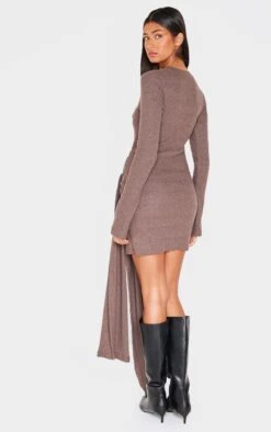 Prettylittlething Chocolate Heavy Brushed Rib Boat Neck Wrap Tie Bodycon Dress -Pretty Little Thing Shop 4885f4aa6599ed15b2cbb1f1645d81a4f4d59927 cnl4762 2
