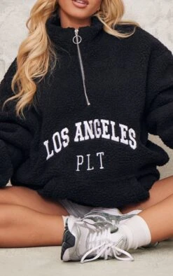 Prettylittlething Black Quarter Zip Pocket Detail Fleece -Pretty Little Thing Shop 49de12abcc704d46c48647c0af32e2fbef5d25b1 cnj3147 4