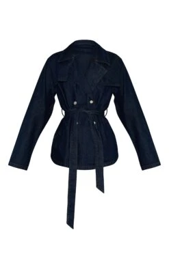 Prettylittlething Indigo Belted Cropped Denim Trench -Pretty Little Thing Shop 49f1b5dce58d11807f0b85c5e6386e3e0d3f6d01 CNN2887 5 indigo belted cropped denim trench
