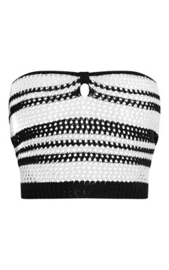 Prettylittlething Monochrome Bandeau Stripe Crochet Top -Pretty Little Thing Shop 4a04cf6ac526098c676255f91e22369f3dbdc6b7 CNN6429 5 monochrome bandeau stripe crochet top