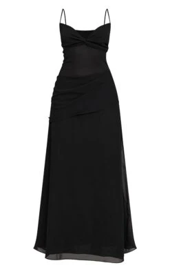 Prettylittlething Black Chiffon Twist Mesh Maxi Dress -Pretty Little Thing Shop 4a172f0ba35b31f6410d3650e2679541a12745c9 CNM7539 5 black chiffon twist mesh maxi dress