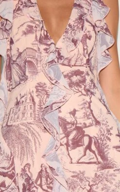 Prettylittlething Stone Chiffon Print Frill Detail Plunge Midaxi Dress -Pretty Little Thing Shop 4a809e68a271502200752cdacef7e594960eed44 CNM0116 4 stone chiffon print frill detail plunge midaxi dress