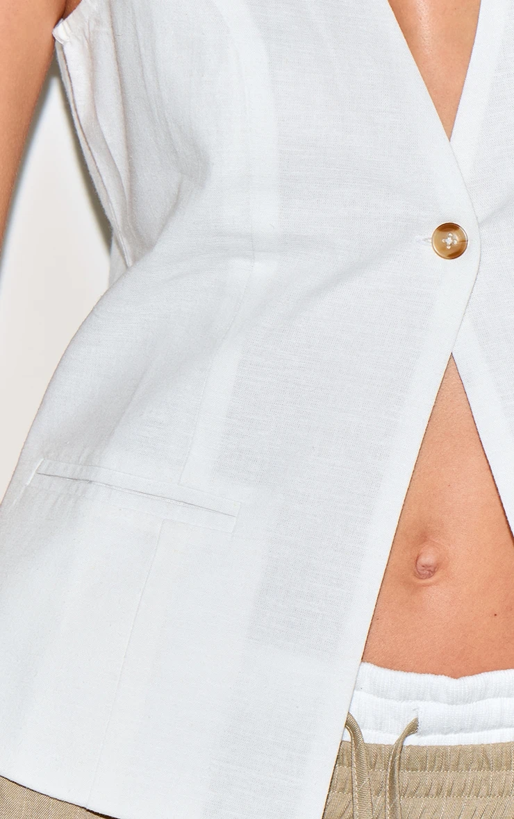 Prettylittlething White Cotton Vest 4 Prettylittlething White Cotton Vest - Image 4