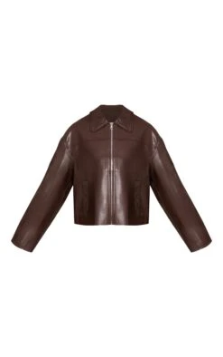 Prettylittlething Chocolate Zip Through Pu Jacket -Pretty Little Thing Shop 4b470d9f498124d6b50b139633a4968279149056 CNN7108 5 chocolate zip through pu jacket