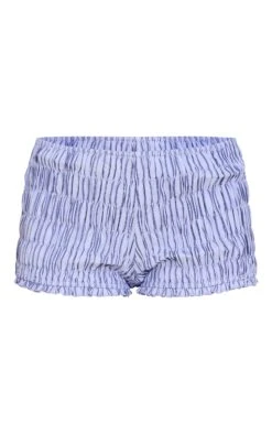 Prettylittlething Blue Striped Shirred Hot Pants -Pretty Little Thing Shop 4b7d5b72817a108ebb0d6edd1af62e6da23c7e86 CNM5353 6 blue striped shirred hot pants