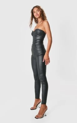 Prettylittlething Black Bandeau Coated Denim Jumpsuit -Pretty Little Thing Shop 4bc81150905a8c5d7c5a40a8d6ec3fc2db50aca1 cmf9228 3