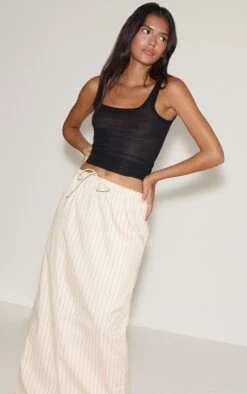 Prettylittlething Stone Stripe Cotton Drawstring Tie Maxi Skirt -Pretty Little Thing Shop 4c72ed1fa605427ca57d65f080ce34478c80f5cc CNM3679 4 stone stripe cotton drawstring tie maxi skirt