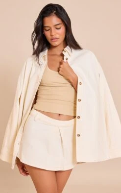 Prettylittlething Lemon Denim Button Up Shirt -Pretty Little Thing Shop 4c8e9381a1881914294e530531664471b1c04189 CNM4726 3 lemon denim button up shirt