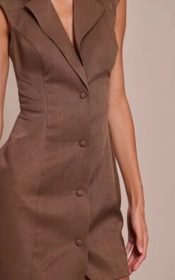 Chocolate Woven Structured Sleeveless Bodycon Dress -Pretty Little Thing Shop 4cb726f1e8f2582d207eb076cf16d73a23b3a8bb CNO1460 4 chocolate woven structured sleeveless bodycon dress