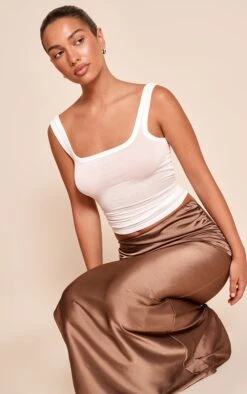 Prettylittlething Chocolate Textured Satin Maxi Skirt -Pretty Little Thing Shop 4cbf39b1cffc4fa8fb48692e22e74bd5efb3d5ac CNN7511 4 chocolate textured satin maxi skirt