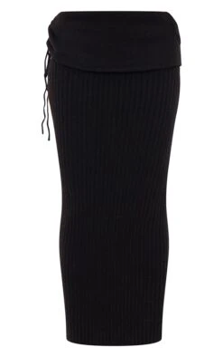 Prettylittlething Black Ribbed Knit Ruched Fold Over Maxi Skirt -Pretty Little Thing Shop 4e39b9df44d1f3ac7b317e16249c7acbcae6b503 cnj9218 5