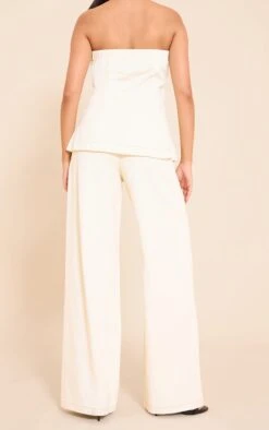 Prettylittlething Ecru Tailored Style Wide Leg Jeans -Pretty Little Thing Shop 4e887b01c86bbf4df958234566d42fbcc2db6afe CNM0862 3 ecru tailored style wide leg jeans