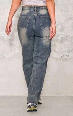 Prettylittlething Indigo Vintage Wash Frayed Hem Straight Leg Jeans -Pretty Little Thing Shop 4ebcc1e8afa09d6329b090011cf2211b14524fa3 cnc5749 3