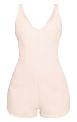 Prettylittlething Ecru Knot Strap Denim Romper -Pretty Little Thing Shop 4ef5911ee4471f74be2436dc5747f888155140d5 CNM6009 5 ecru knot strap denim playsuit