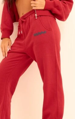 Prettylittlething Cherry Red PLT Studio Archive Puff Print Drawstring Cuffed Sweatpants -Pretty Little Thing Shop 50390634ffe7ba59bef09ccfbfc7e37baf6e6b2b cnk0907 4