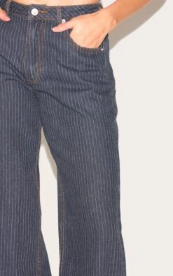 Prettylittlething Navy Low Rise Baggy Pinstripe Jeans -Pretty Little Thing Shop 50a6b4c2421a0ab0a2985a2d2225a75fb7920345 CNL5655 4 navy low rise baggy pinstripe jeans