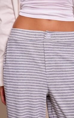 Prettylittlething Grey Marl Boyfriend Style Wide Leg Stripe Pant -Pretty Little Thing Shop 50c020f7581605c2e6f3ecc8b4592e0dcc379ae2 cno5792 4 grey marl boyfriend style wide leg trouser