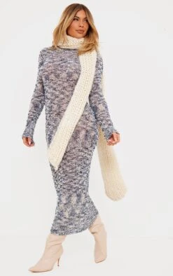 Prettylittlething Blue Confetti Knit Long Sleeve Maxi Dress -Pretty Little Thing Shop 50f740386b24faf03d8a1149db8537437051f2ac cng7757 3