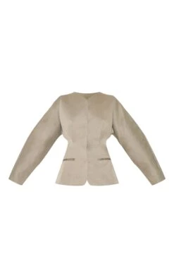 Prettylittlething Light Grey Premium Woven Tailored Collarless Blazer -Pretty Little Thing Shop 510055f3c6477a746f7dbae9f99f8b29b269c730 CNL7290 6 grey premium woven tailored collarless blazer
