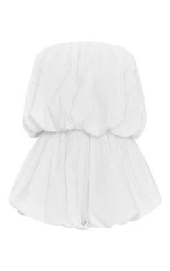 Prettylittlething White Puffball Detail Bandeau Romper -Pretty Little Thing Shop 5174017d6778da79ebc6fe2b5d0c72bb714b9e10 CNM7315 5 white puffball detail bandeau playsuit