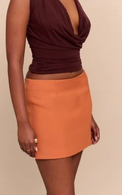 Prettylittlething Rust Woven A Line Mini Skirt -Pretty Little Thing Shop 51a86cdcf929cd35aeb82e159d4102d31c931661 CNM6263 5 rust woven a line mini skirt