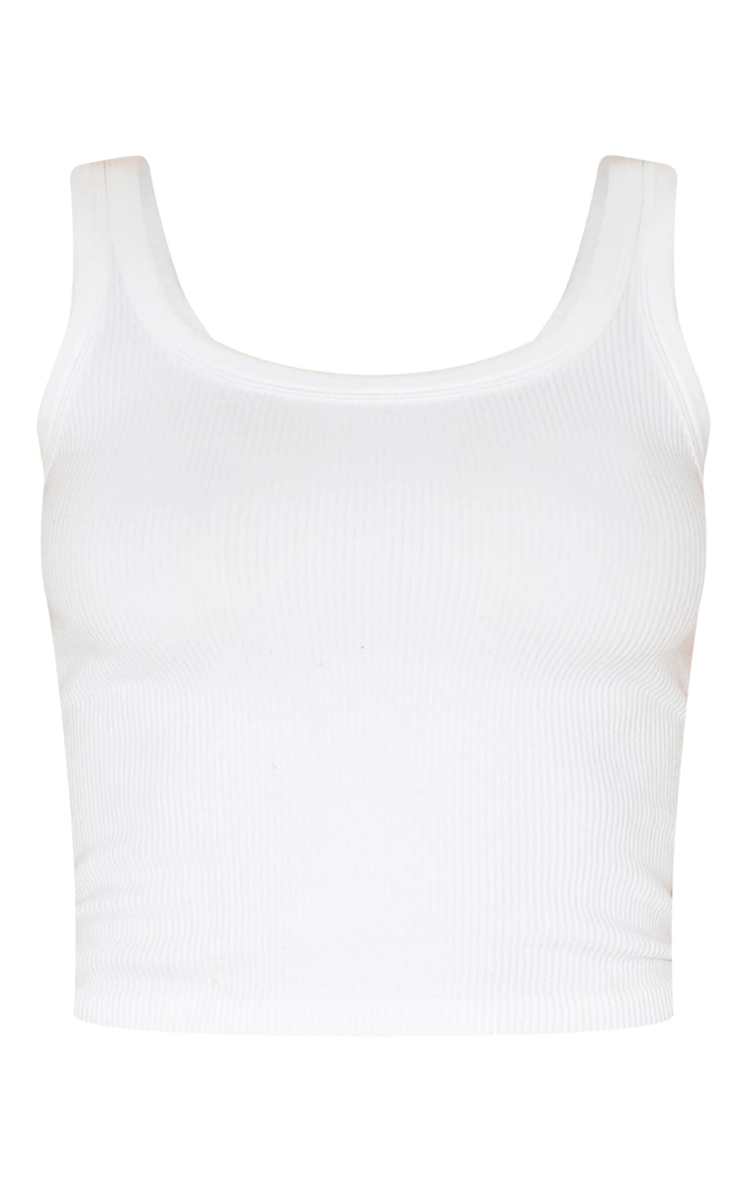 Prettylittlething White Snatched Rib Scoop Vest 5 Prettylittlething White Snatched Rib Scoop Vest - Image 5