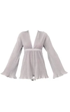 Prettylittlething Silver Glitter Plisse Flare Sleeve Plunge Romper 8 Prettylittlething Silver Glitter Plisse Flare Sleeve Plunge Romper -Pretty Little Thing Shop 51ea7e533a6b21255c23090acff6443f1e272e79 cnb5792 5