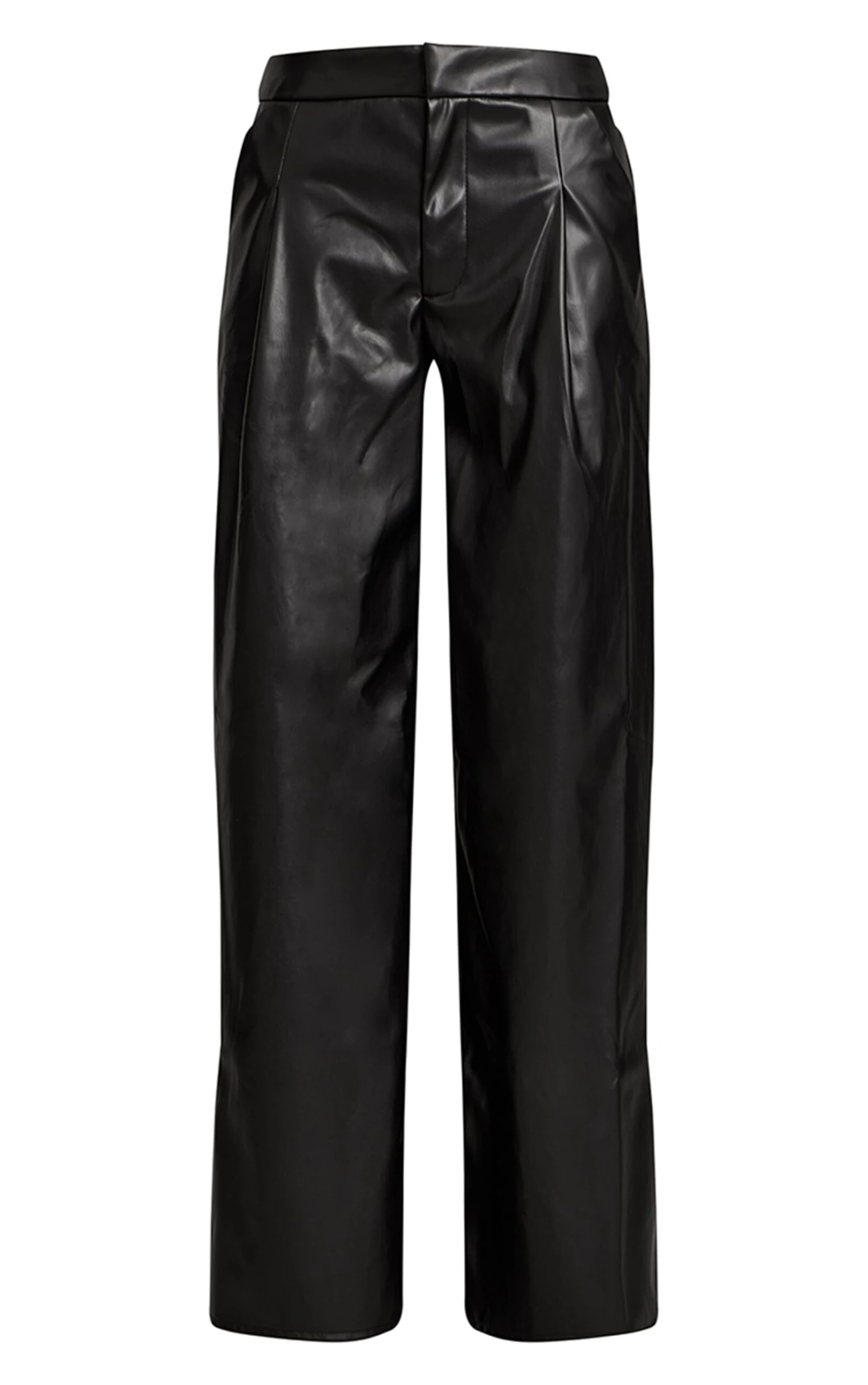 Prettylittlething Black Pleated Faux Leather Pants 5 Prettylittlething Black Pleated Faux Leather Pants - Image 5