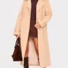 Prettylittlething Stone Faux Suede Buckle Belt Trench Coat