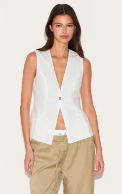 Prettylittlething White Cotton Vest
